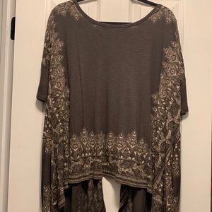 Free people short sleeve flowing blouse